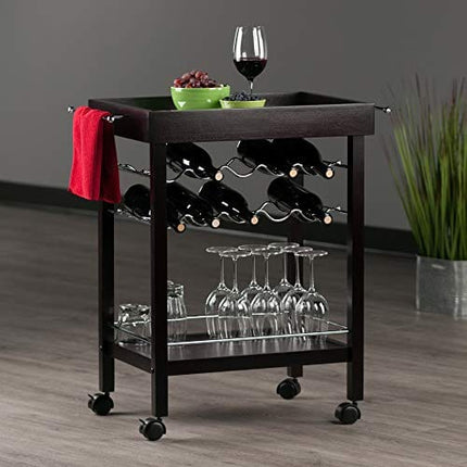 Winsome Trading, Inc. Johnnie Wine Storage, Dark Espresso