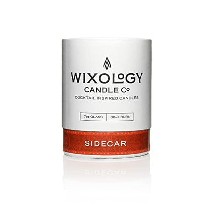 Wixology Cocktail Inspired Bourbon Candle - Sidecar Scent - Coconut and Soy Blended Wax - Hand Poured in Re-Usable Rocks Glass - Made in Kentucky - 7 oz