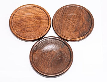 3 Set Rotating Whiskey Glasses with Black Walnut Coasters - Luxurious Crystal 160ml in Choice of Styles. Unique Arched Convex Bottoms for Spinning. Real Wood Fitted Coasters.