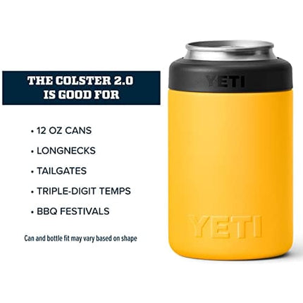 YETI Rambler 12 oz. Colster Can Insulator for Standard Size Cans, Alpine Yellow