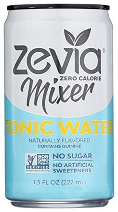 ZEVIA, SODA, TONIC WATER, ZERO CAL - 7.5 Fl Oz (Pack of 24)