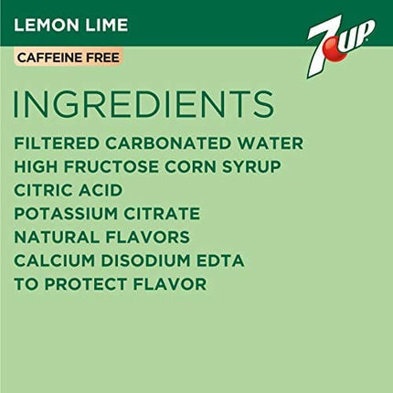 7UP Lemon Lime Soda, Naturally Flavored and Caffeine Free, 12 Fl Oz Cans (pack of 12)