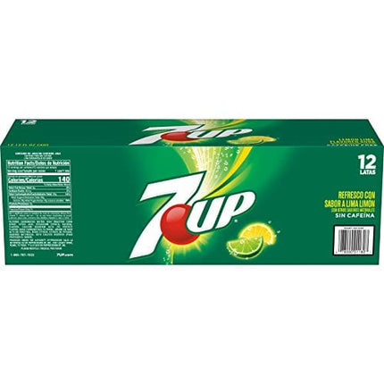 7UP Lemon Lime Soda, Naturally Flavored and Caffeine Free, 12 Fl Oz Cans (pack of 12)