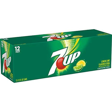 7UP Lemon Lime Soda, Naturally Flavored and Caffeine Free, 12 Fl Oz Cans (pack of 12)