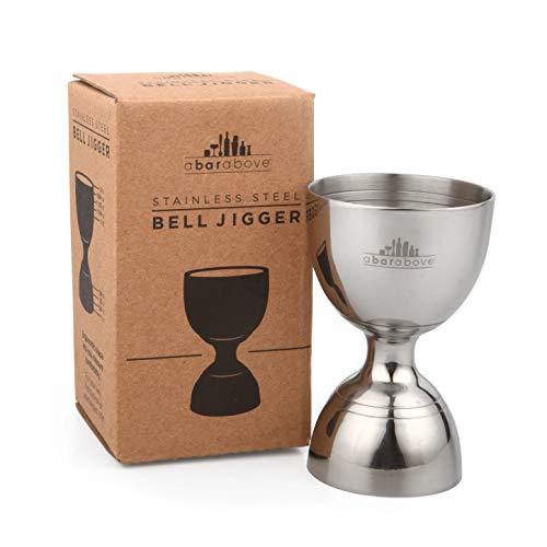 Bell Jigger - Premium Vintage Double Cocktail Jigger, 1oz/2oz made from Stainless Steel 304