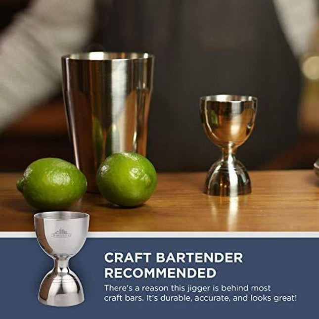 Bell Jigger - Premium Vintage Double Cocktail Jigger, 1oz/2oz made from Stainless Steel 304