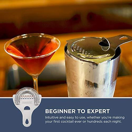 Hawthorne Cocktail Strainer - Stainless Steel Strainer for Professional Bartenders and Mixologists