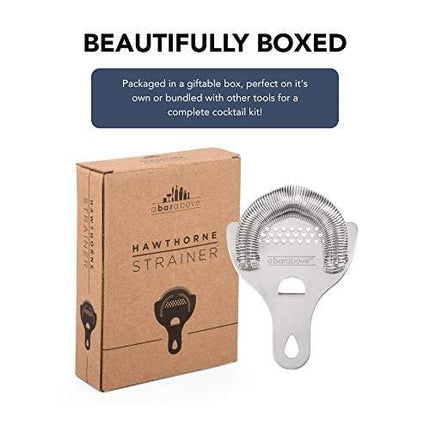 Hawthorne Cocktail Strainer - Stainless Steel Strainer for Professional Bartenders and Mixologists