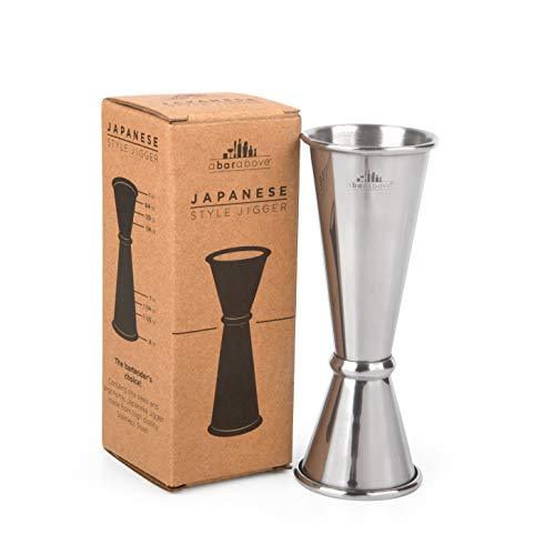Japanese Jigger - Premium Double Cocktail Jigger, 1oz/2oz made from Stainless Steel 304