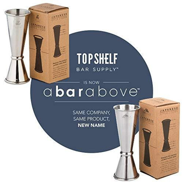 Japanese Jigger - Premium Double Cocktail Jigger, 1oz/2oz made from Stainless Steel 304