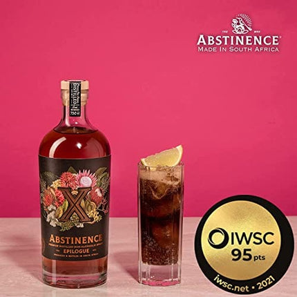 Abstinence Spirits Epilogue X | Award winning Non-Alcoholic Spirit | Calorie-free, Sugar-free | 750ml