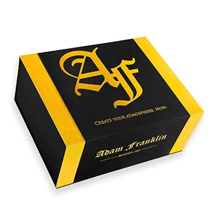 Whiskey Decanter Gift Set ?Pier? 5-Piece (1 Carafe + 4 Glasses) incl. Lucky Coin in Box. Premium 100% lead-free Crystal Glass for Liquor, Bourbon, Scotch. Dishwasher Safe - AdamFranklin1881