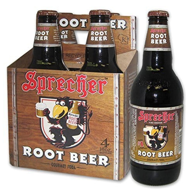 Sprecher Brewery Root Beer Gourmet Soda, 64 Fl Oz, (Pack of 6) Total of (24) 16 Oz. Bottles by Sprecher