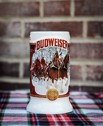 2021 Budweiser Plaid Holiday Christmas Stein