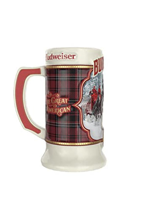 2021 Budweiser Plaid Holiday Christmas Stein