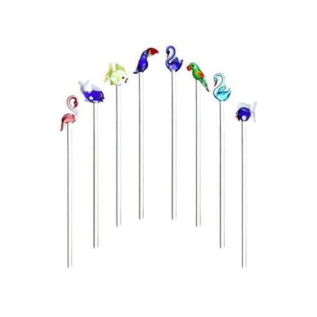 Advanced Mixology SWIZZLE STICKS FOR COCKTAILS DRINK STIRRERS GLASS SWIZZLE STICK STIR ROD DRINK STIRRERS FOR COCKTAILS BEVERAGE STIRRERS (ASSORTED)