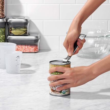 OXO 1058015 SteeL Stainless Steel Bottle and Can Opener,Silver/Black,1EA