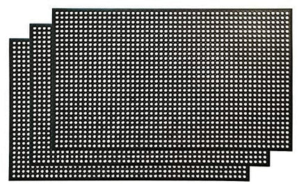 (3) Erie Tools 3x5 Rubber Drainage Floor Mat 36in. x 60in. Anti-Fatigue Anti-slip