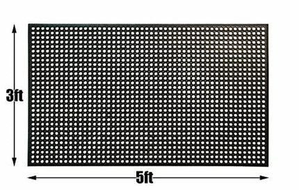 (3) Erie Tools 3x5 Rubber Drainage Floor Mat 36in. x 60in. Anti-Fatigue Anti-slip