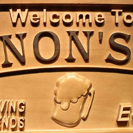 ADVPRO wpa0389 Name Personalized Home Bar Wood Engraved Wooden Sign - Standard 23 x 9.25