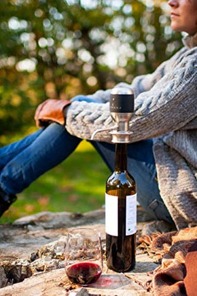Aervana Original: Electric Wine Aerator and Pourer / Dispenser - Air Decanter - Personal Wine Tap for Red and White Wine