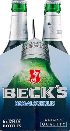 Malt Beverage Beck's German Non Alcoholic Beer 1 Pack of 6 Glass Bottles 12 fl.oz/354ml بكس بيرة بدون كحول