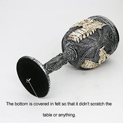 Medieval GOT Dragon wine goblet - D&D Game chalice cup of Thrones Merchandise dungeons and dragons gift Party 7oz Stainless Steel Gothic Drinking cups