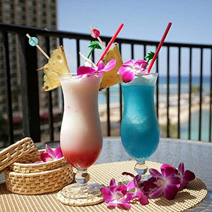 ALINK 100-Pack Cocktail Picks, Colorful Wooden Toothpicks Cocktail Sticks for Party Appetizers - 4.72 inch