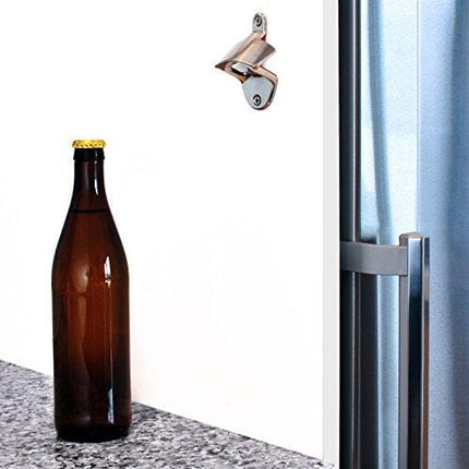 Allwell Select Cap Samurai Wall Mounted Bottle Opener With Magnetic Cap Catcher - Stainless Steel Finish For Indoor or Outdoor Use