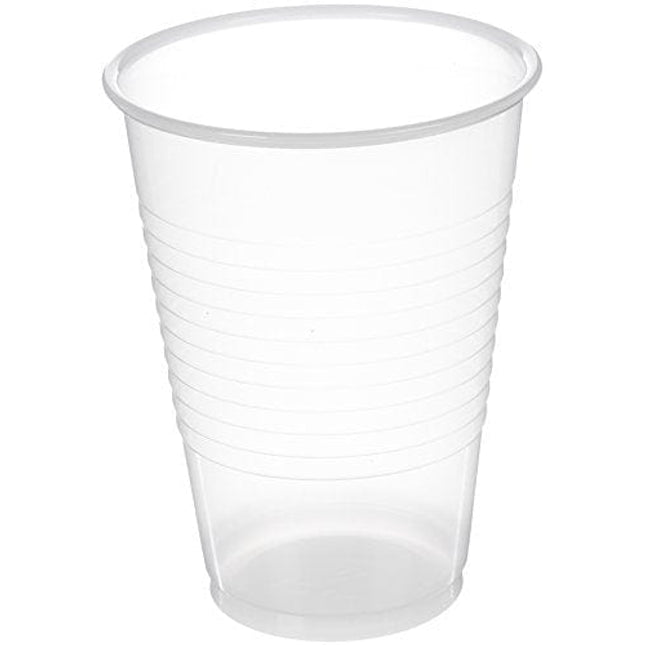 Amazon Basics Plastic Cups, Translucent, 12 Ounce, Pack of 500