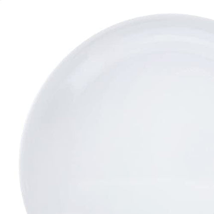 AmazonCommercial 7.25 in. White Melamine Oval Serving Platter - 6 Piece Set