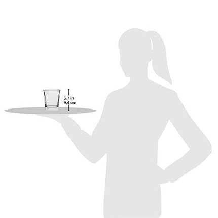 AmazonCommercial Whiskey Rocks Glasses, Fluted Lowball - Set of 6, Clear, 9.4 oz
