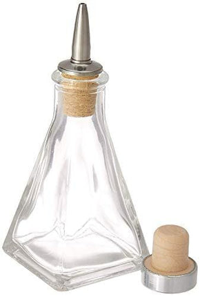 Bitters Bottles - Set of 2 | 90ml - Glass Cocktail Syrups, Shrub, Bitter Dropper Bottle - 2 Types of Cap - Cork Dash Dispenser Caps & Airtight Stopper Lids to Keep Your Ingredients Fresher, Longer