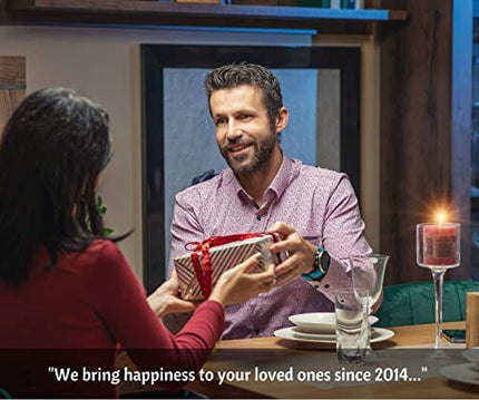 𝗕𝗘𝗦𝗧 𝗚𝗜𝗙𝗧: Impressive Whiskey Stones Gift Set with 2 Glasses - Be Different When Choosing a Gift - Luxury Box with 8 Granite Whiskey Rocks, Ice Tongs - Ice Cubes Reusable - Best Man Gift