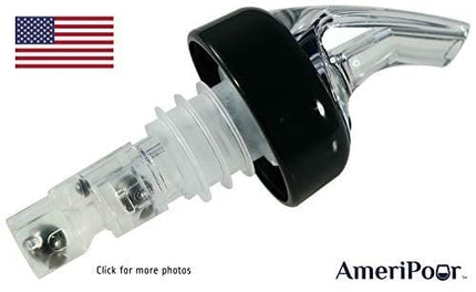 AmeriPour - Measured Pourer - Liquor Bottle Pourers - Collared -(3pk) Made 100% In The USA. Bar Spouts That Don't Leak - No Cracks, Just A Perfect Cocktail Pour Everytime. Great for Wine Too! (1.25oz)