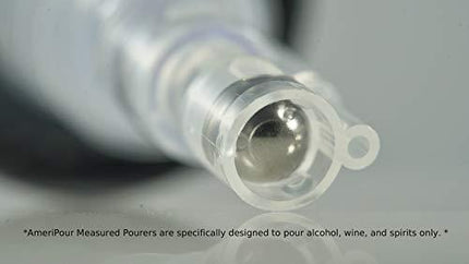 AmeriPour - Measured Pourer - Liquor Bottle Pourers - Collared -(3pk) Made 100% In The USA. Bar Spouts That Don't Leak - No Cracks, Just A Perfect Cocktail Pour Everytime. Great for Wine Too! (1.25oz)