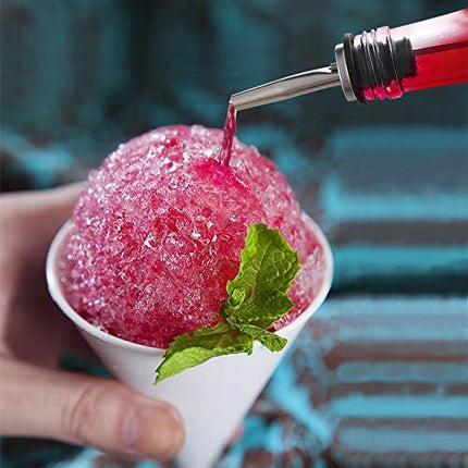 [UPGRADED VERSION] 6 Pack Stainless Steel Classic Bottle Pourers Tapered Spout - Liquor Pourers with Rubber Dust Caps