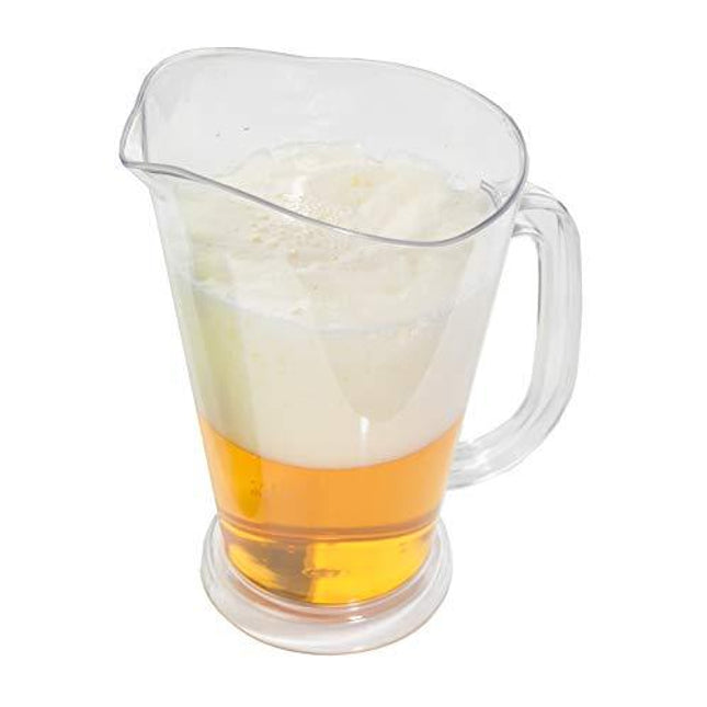 ARAD Clear Plastic 64 Oz. Beer Pitcher, Great for Iced Tea, Water and Juice, Restaurant Style, Perfect for Home and Business, Shatter Resistant