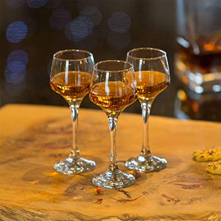 Argon Tableware 6x 80ml (2.8oz) Sherry/Liqueur Glasses - Home Restaurant Shot Spirit Glass - Dishwasher Safe