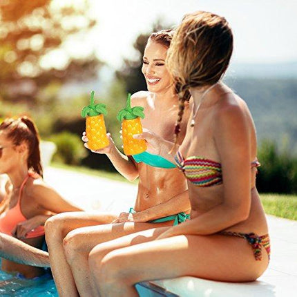 ArtCreativity Palm Tree Plastic Cups Set - Pack of 12 - 20 oz. Big - Includes Screw-on Sipper - Spectacular Summer Beach Toys and Party Favors - Amazing Gift for Everyone