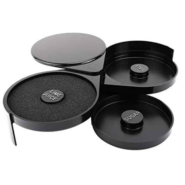 Artilife Margarita Salt Rimmer, Bartender Tool Cocktail Margarita Glass Rimmer 3 Tier Sugar Salt Rim Lime