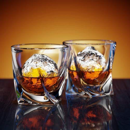 Ashcroft Twist Whiskey Glasses - 10oz - Set or 2 - Rocks Whisky Glasses - Crystal Scotch glasses or Bourbon Whisky Glass - The ideal old fashioned whiskey glass - Whiskey Glasses for men