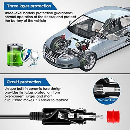 AstroAI Portable Freezer 12 Volt Car Refrigerator 16 Quart(15 Liter) Fridge for Car, RV, Van, Vehicle, Boat, Portable Freezer (-4℉~68℉) for Camping, Travel, Fishing Outdoor — 12/24V DC and 100/240V AC