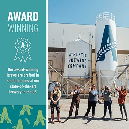 Athletic Brewing Company Craft NA - 12 Pack x 12 Fl Oz Cans - Upside Dawn Craft Golden - Low-Calorie, Award Winning - Subtle Aromas with Floral and Earthy Notes