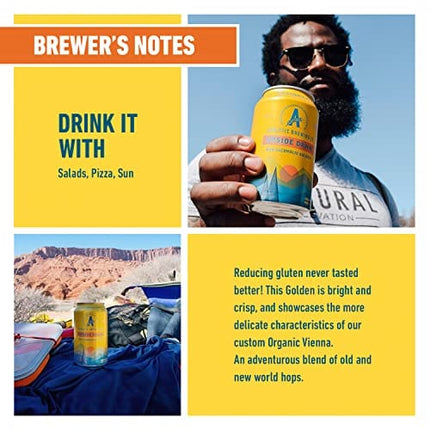 Athletic Brewing Company Craft NA - 12 Pack x 12 Fl Oz Cans - Upside Dawn Craft Golden - Low-Calorie, Award Winning - Subtle Aromas with Floral and Earthy Notes