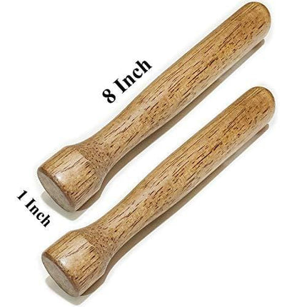 2 Wood Muddler for Cocktails Mojito Drinks, 8 Inch Durable Wooden Muddler Set Pestle Kitchen Bar Tools and Bartender Gadgets