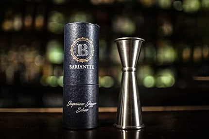 Bariantte Cocktail Measuring Jigger for Bartending Stainless Steel Double Jigger Liquor Shot Measure Cup Professional Japanese Jigger 2 oz 1 oz
