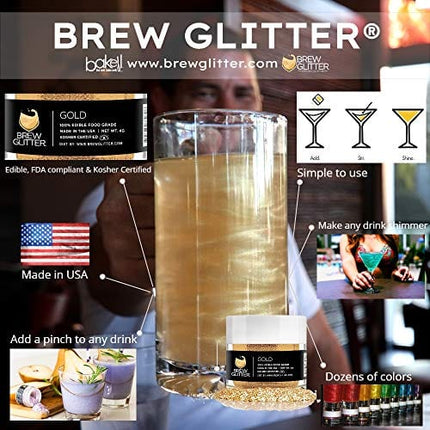 Pink BREW GLITTER Edible Glitter For Drinks, Cocktails, Beer, Garnish Glitter & Beverages | KOSHER & HALAL Certified | 100% Edible & Food Grade | Vegan, Gluten, Nut Free (Pink)