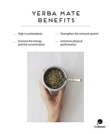 Balibetov [New] Leather & Glass Yerba Mate Gourd Set (Mate Cup) with Yerba Mate Bombilla (Straw) (Black)