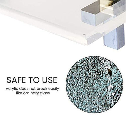 Liquor Bottle Display Shelf - Bar Shelves for Liquor Bottles in Diamond Polish Finish. Acrylic Display for Liquor in Home Bar or for Your Memorabilia Sturdy Acrylic Glass Shelf. Made in USA.